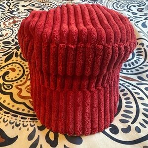 Free People red corduroy cabbie hat